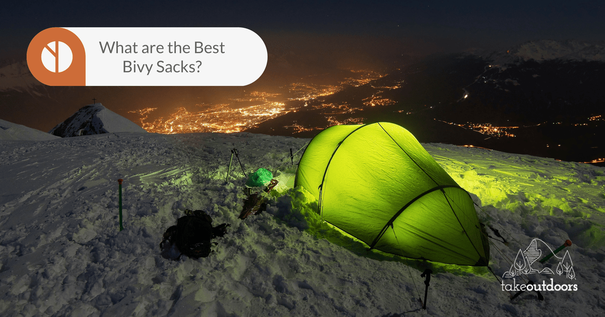 Picture of a bivy sack on a snow covered ground